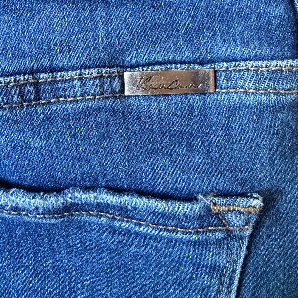 KanCan Women’s Flare Jeans Size 3 Raw Hem Denim Boho Y2K - Picture 3 of 6